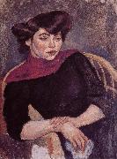 Jules Pascin, Woman wearing the purple shawl